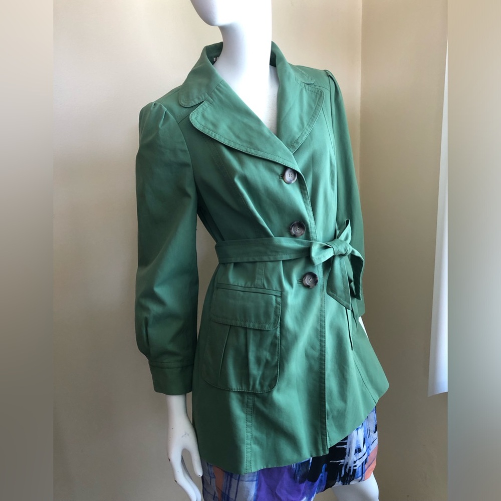 Ann Taylor Green Trench Coat Waist Tie - Size S
